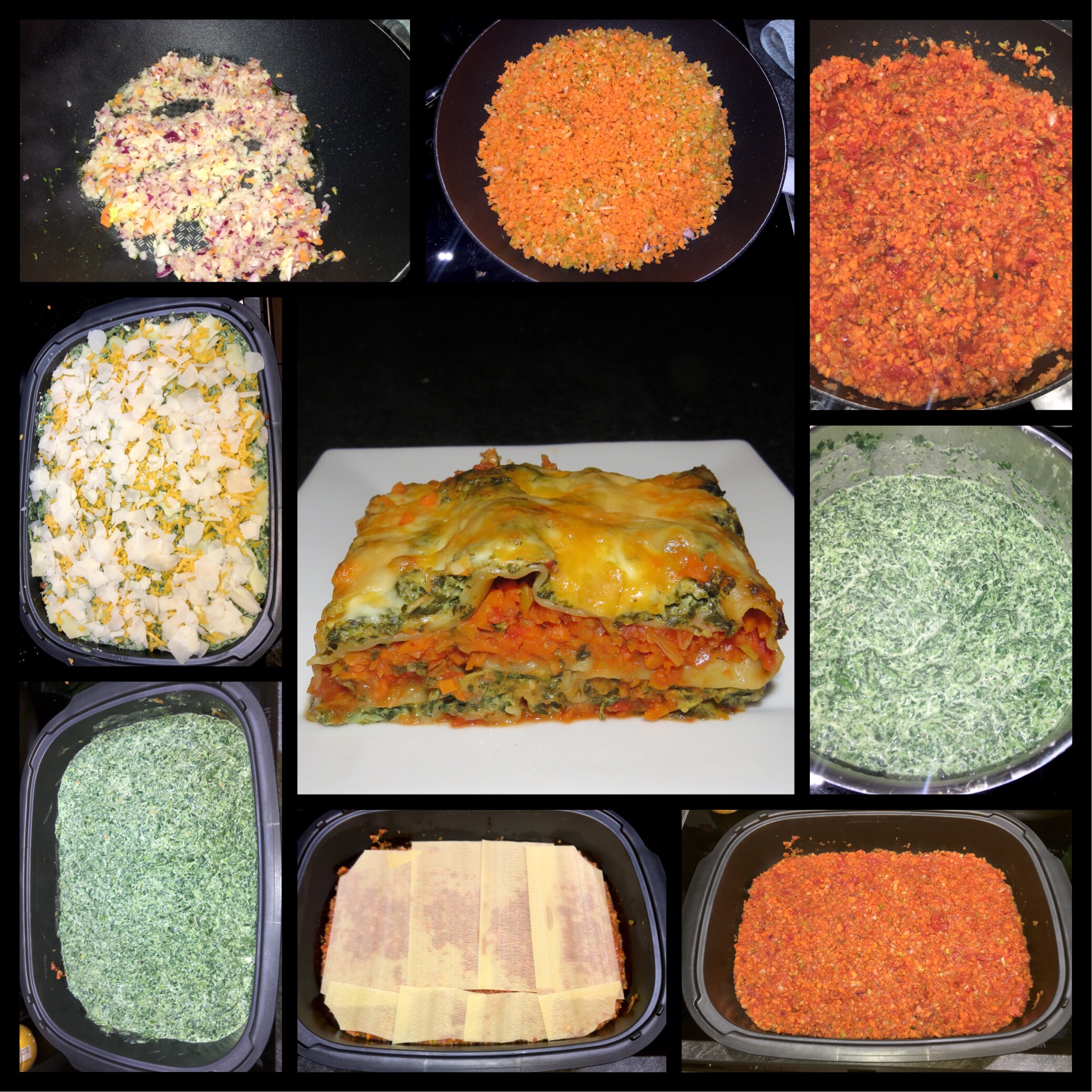 Karotten Spinat Lasagne (Carrot &amp; spinach lasagna) | Sabrinas Küchenchaos
